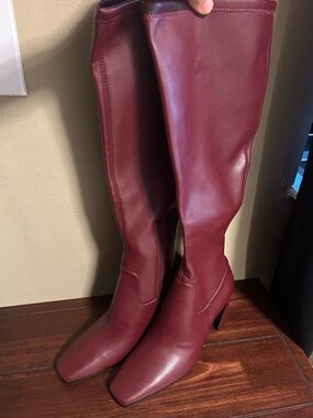 Steve Madden Women 8.5 M Lamarca Knee High Block Heel Stretch Dress Boots